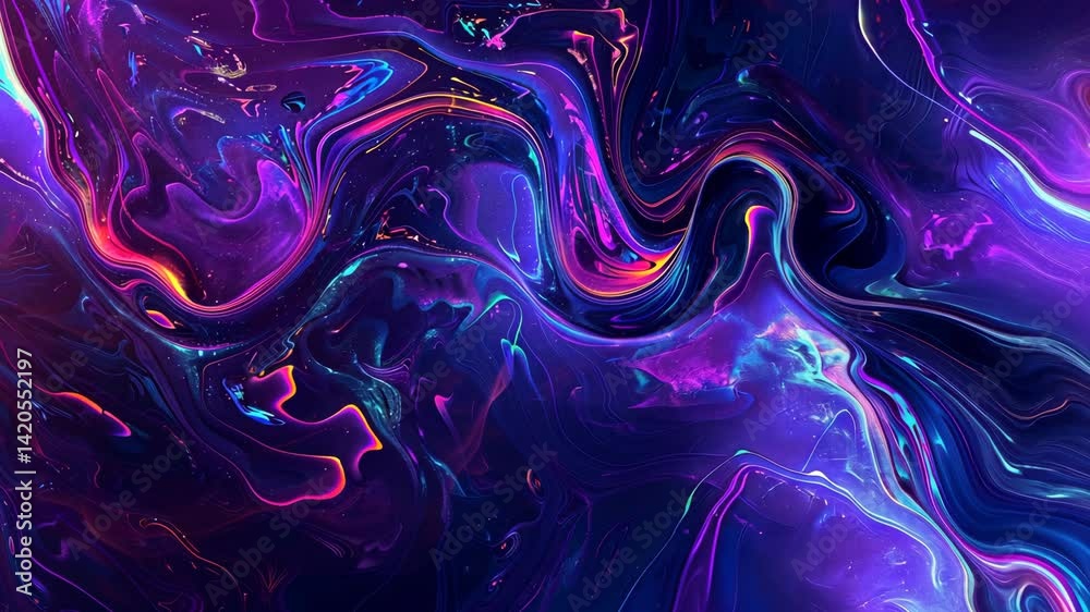 Dunkle Mystische Violette Fraktale Wirbelanimation