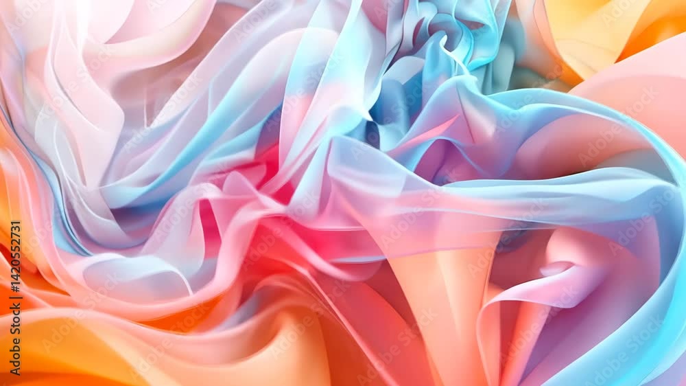 Zarte Pastellblaue Farbwirbel Abstrakte Animation Hintergrund