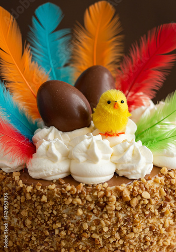 Man carrying a spanish mona de pascua cake