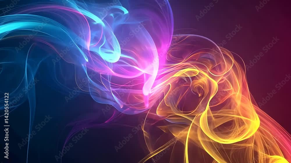 Bunte Abstrakte Liniennetz Animation Hintergrund