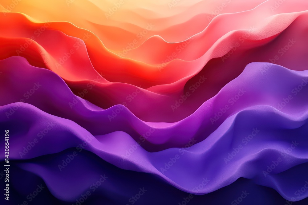 Obraz premium Abstract Gradient Waves Vibrant Color Flow in Soft Textures for Creative Designs