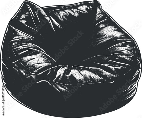 A plush beanbag chair designed for comfortable seating in casual and modern living spaces.