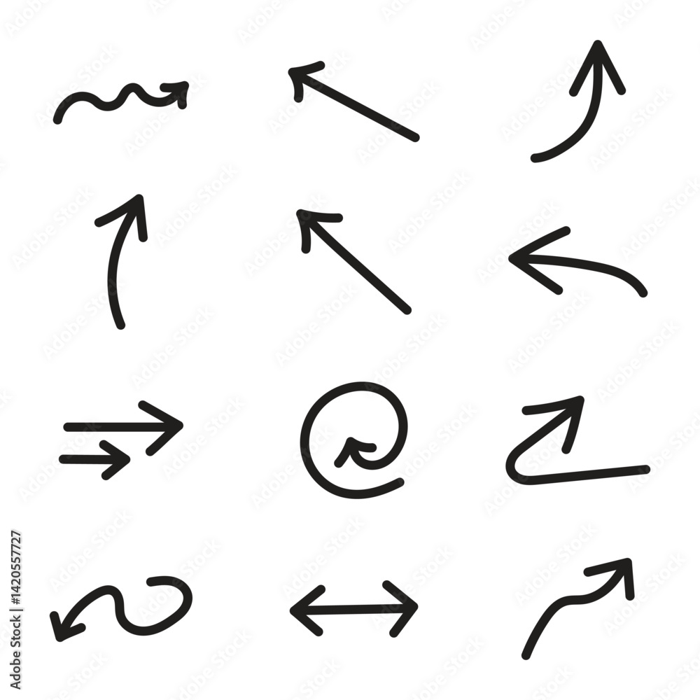 Vector Hand Drawn Arrow Collection Vector Hand Drawn Arrow Collection