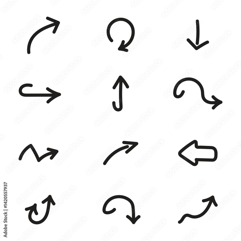 Vector Hand Drawn Arrow Collection Vector Hand Drawn Arrow Collection
