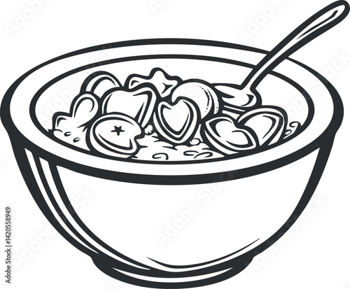 A bowl of cereal topped with various fruits and nuts, perfect for a healthy breakfast.