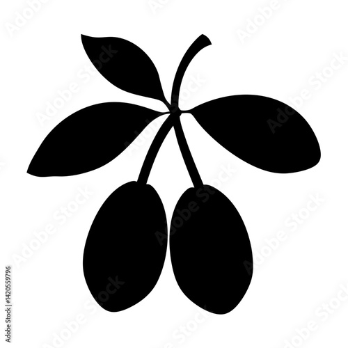 miracle fruit minimalist silhouette vector icon - for graphic design projects miracle, Modern Artwork.