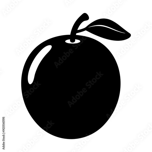 nance fruit minimalist silhouette vector icon - for graphic design projects nance, Modern Artwork.