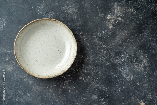Ceramic Plate on Dark Background