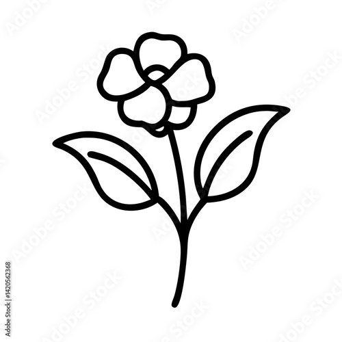 Beautiful Sweet Pea Flower icon, vector