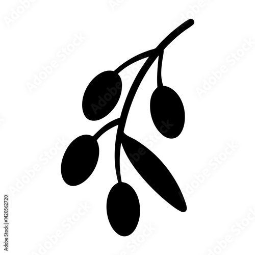 sea buckthorn fruit minimalist silhouette vector icon - for graphic design projects sea buckthorn, Modern Artwork.