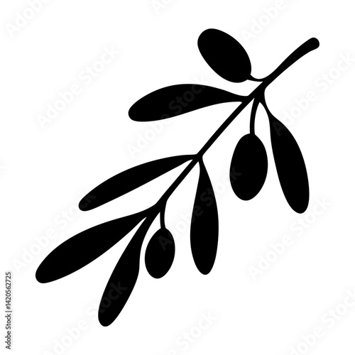 sea buckthorn fruit minimalist silhouette vector icon - for graphic design projects sea buckthorn, Modern Artwork.