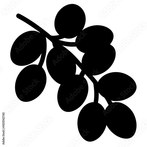 sea buckthorn fruit minimalist silhouette vector icon - for graphic design projects sea buckthorn, Modern Artwork.