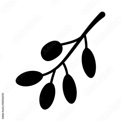 sea buckthorn fruit minimalist silhouette vector icon - for graphic design projects sea buckthorn, Modern Artwork.