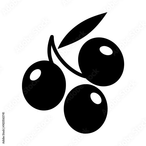 acai berry fruit minimalist silhouette vector icon - for graphic design projects acai berry, Modern Artwork.