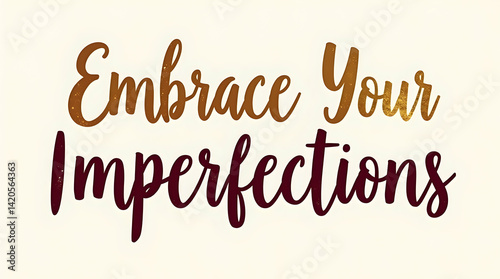 Embrace Your Imperfections in Burgundy and Gold