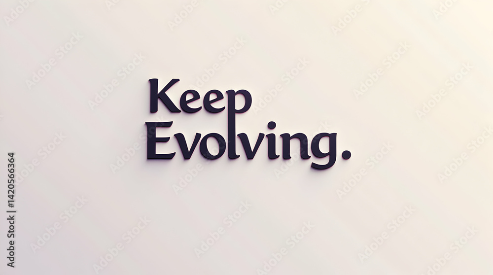 Obraz premium Sleek Typography for Continuous Growth