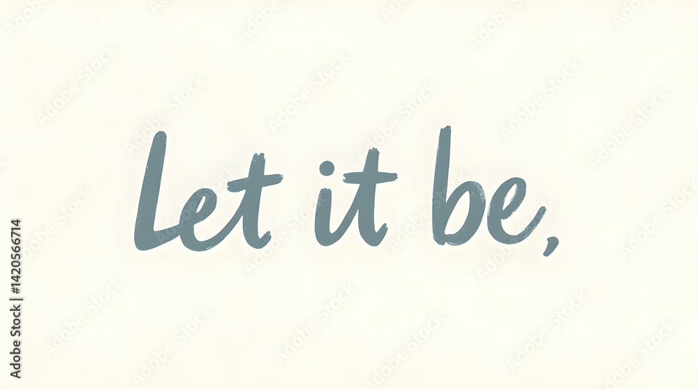 Muted Gray and Blue Script