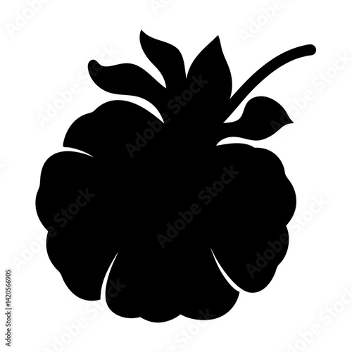 cloudberry fruit minimalist silhouette vector icon - for graphic design projects cloudberry, Modern Artwork.