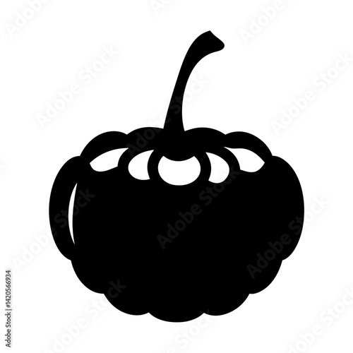 cloudberry fruit minimalist silhouette vector icon - for graphic design projects cloudberry, Modern Artwork.