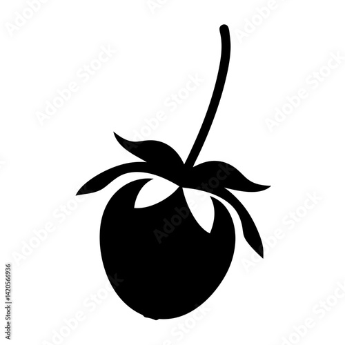 cloudberry fruit minimalist silhouette vector icon - for graphic design projects cloudberry, Modern Artwork.