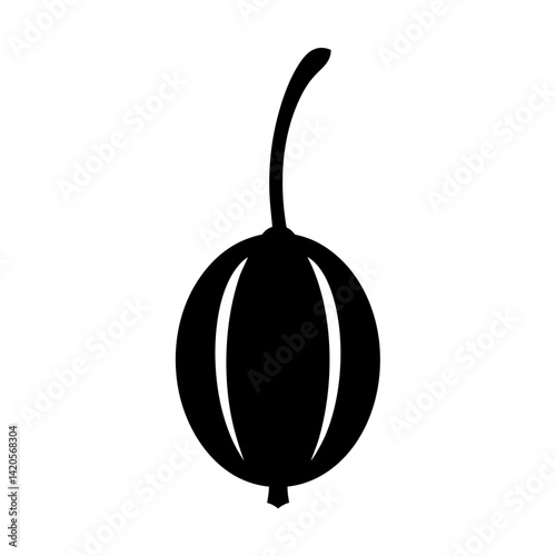 gooseberry fruit minimalist silhouette vector icon - for graphic design projects gooseberry, Modern Artwork.