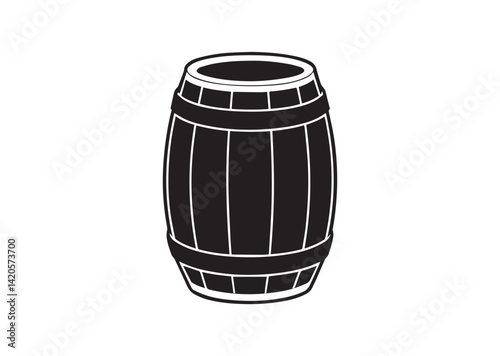Barrel silhouette vector