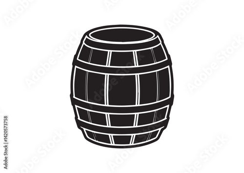 Barrel silhouette vector
