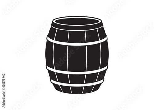 Barrel silhouette vector