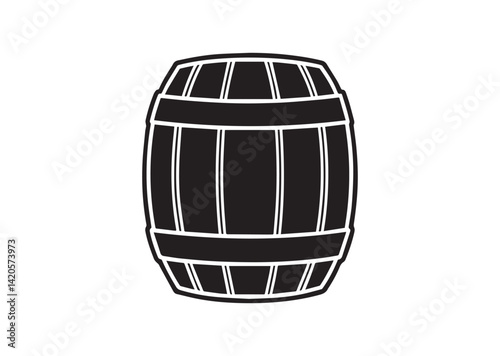 Barrel silhouette vector