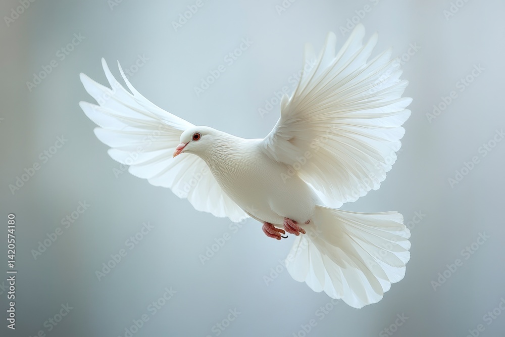 Fototapeta premium White Dove Flying Bird