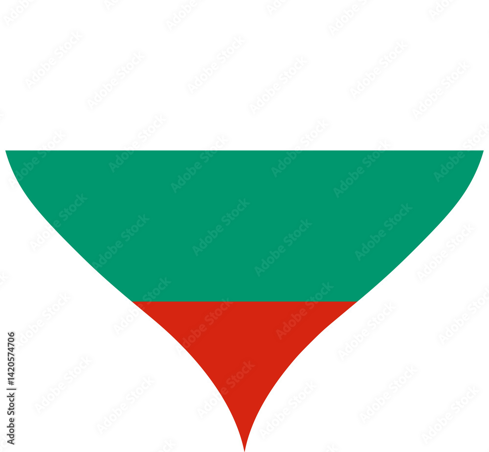 Fototapeta premium Heart Flag Bulgaria, Heart Bulgaria Flag