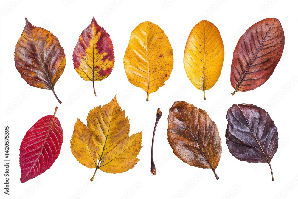 Obraz premium Colorful Autumn Leaves Arrangement