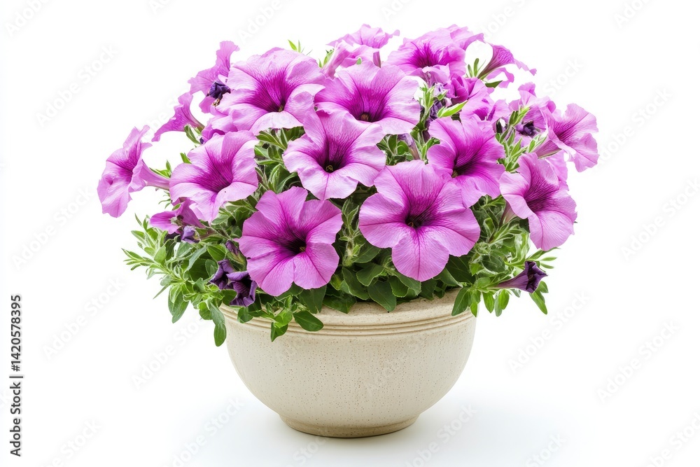 Fototapeta premium Purple Petunia in Pot