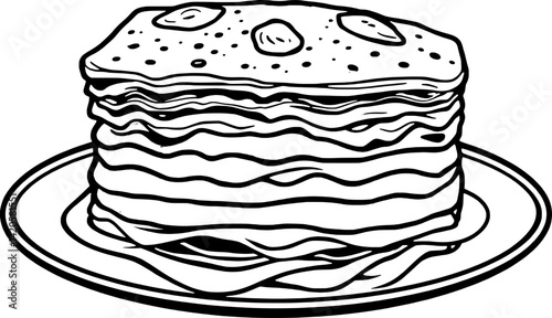 Delicious Layered Dessert on a Plate Sweet Treat