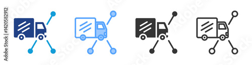 Distributor icon set multiple style collection