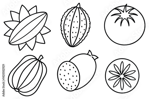 Hala Fruit Drawing Collection for Design