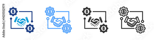 Sourcing icon set multiple style collection