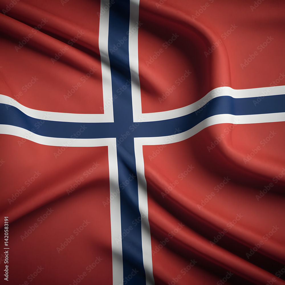 Naklejka premium macro RAW photo, photorealistic photograph of the flag of Norway