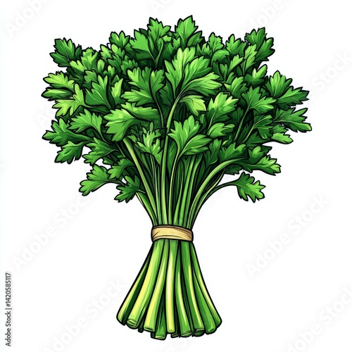 Fresh Parsley Bunch: A Culinary Herb for Cooking