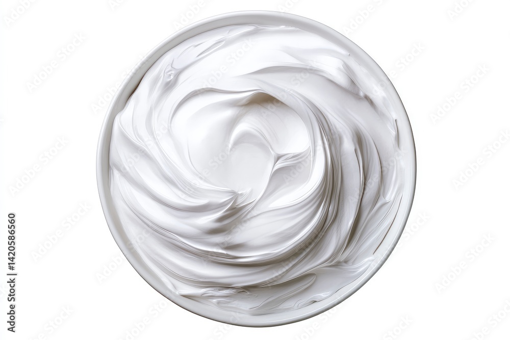 White Cream Swirl in Bowl White Cream Swirl in Bowl