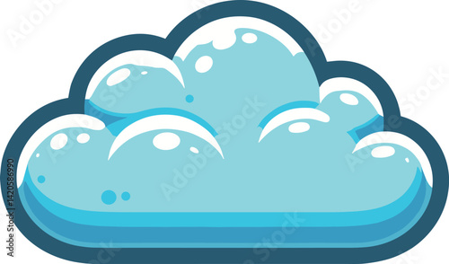 シンプルな雲のイラスト