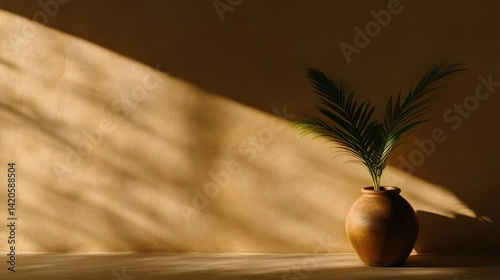 Earthy Sunlight on a Terracotta Pot