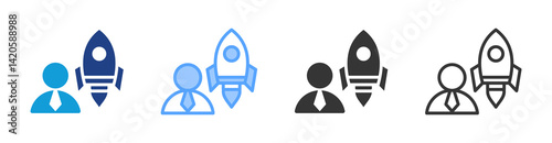 Founders icon set multiple style collection
