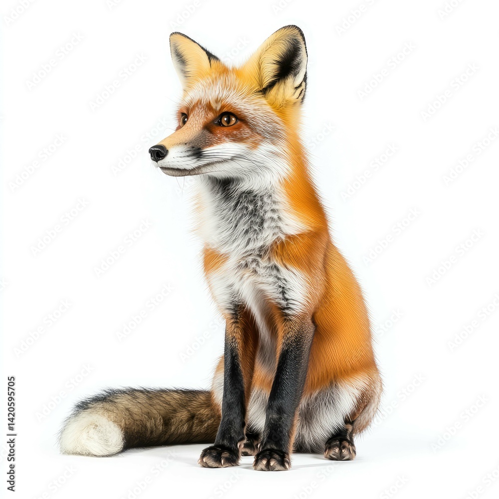 Fototapeta premium Majestic Red Fox: A Stunning Wildlife Portrait