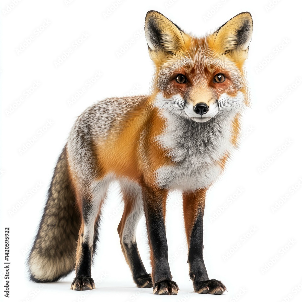 Fototapeta premium Majestic Red Fox: Stunning Wildlife Portrait - Wild Animal Photography