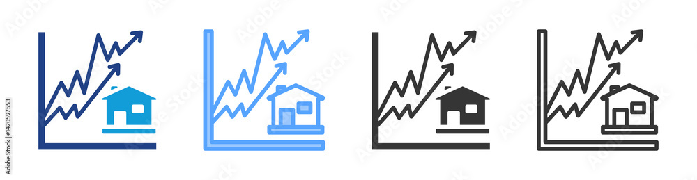 Obraz premium Rate icon set multiple style collection