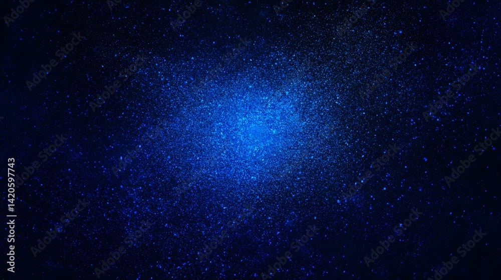 Obraz premium Blue gradient background grainy glowing blue light