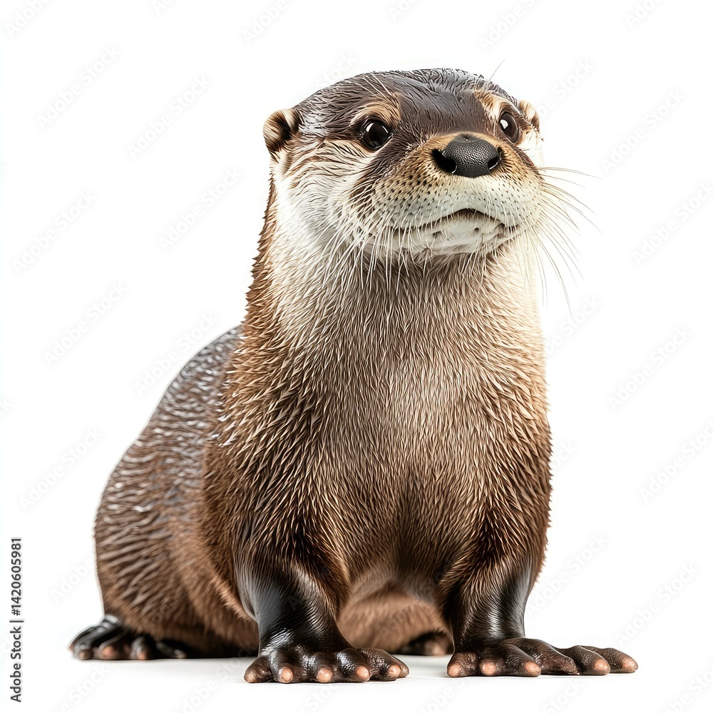 North American River Otter: A captivating wildlife portrait. Discover the beauty of this aquatic mammal in its natural habitat. North American River Otter: A captivating wildlife portrait. Discover the beauty of this aquatic mammal in its natural habitat.