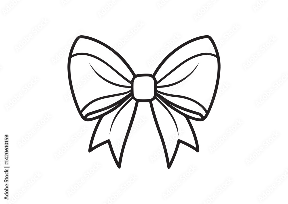 Bow ribbon silhouette Vector Bow ribbon silhouette Vector