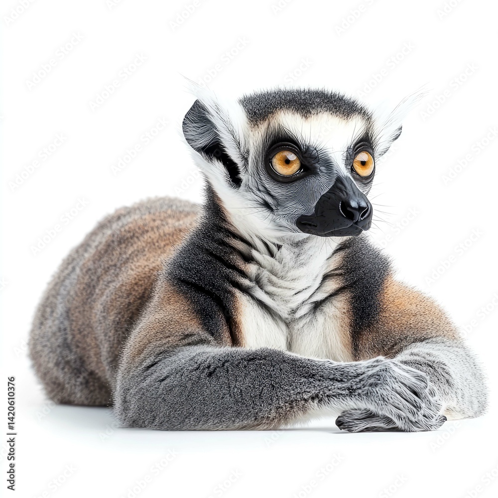 Fototapeta premium Ring-tailed Lemur: Majestic Primate of Madagascar